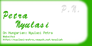 petra nyulasi business card